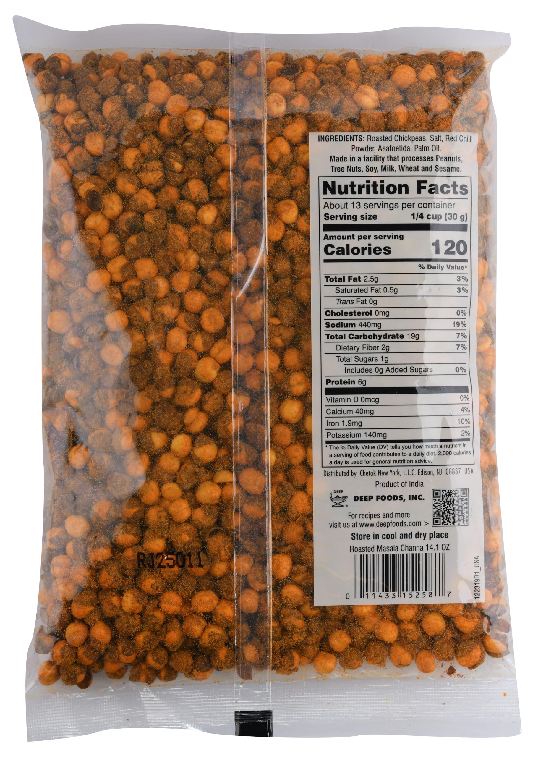 Amazon.com : Roasted Masala Channa 14.1oz : Grocery & Gourmet Food